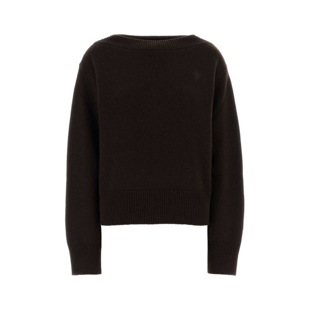 Gucci Women Chocolate Wool Blend Oversize Sweater